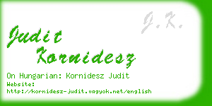 judit kornidesz business card